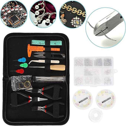 Ylwxzenith Jewelry Making Supplies Kits, DIY Jewelry Making Kit Accessories, Complete Beading Tools Set with Pliers, Beads, Wires, Clasps, for Beginners and Craft Lovers, Portable Storage in