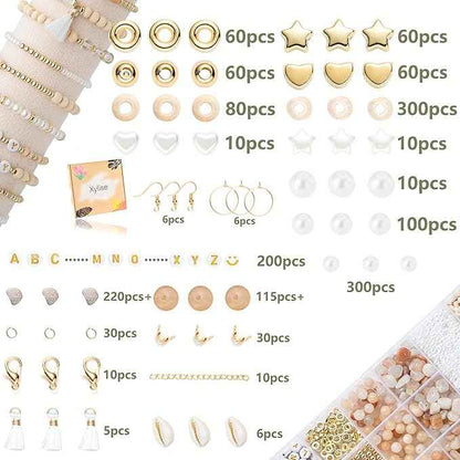 Xylise Jewelry Making Supplies Kit Natural Stone Beads for Irregular Natural Stone with for DIY Craft Bracelet Necklace Earrings for Adults (Pink)