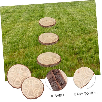 HANABASS 2pcs Wooden Garden Stepping Stones Outdoor for Decorative Walkway DIY Stepping Stone Kit