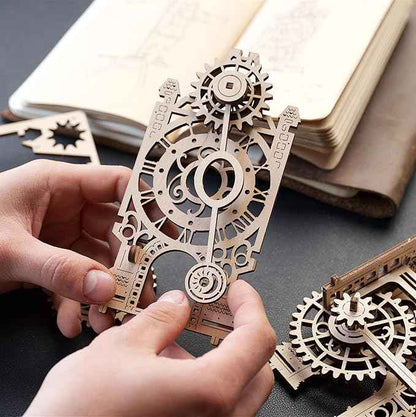 UGEARS Old Clock Tower 3D Wooden Puzzles for Adults - Wooden Model Kits for Adults Clock Kit for Do It Yourself Wood Building Kit for Adult Mechanical Puzzle Brain Teaser, Hobby Set