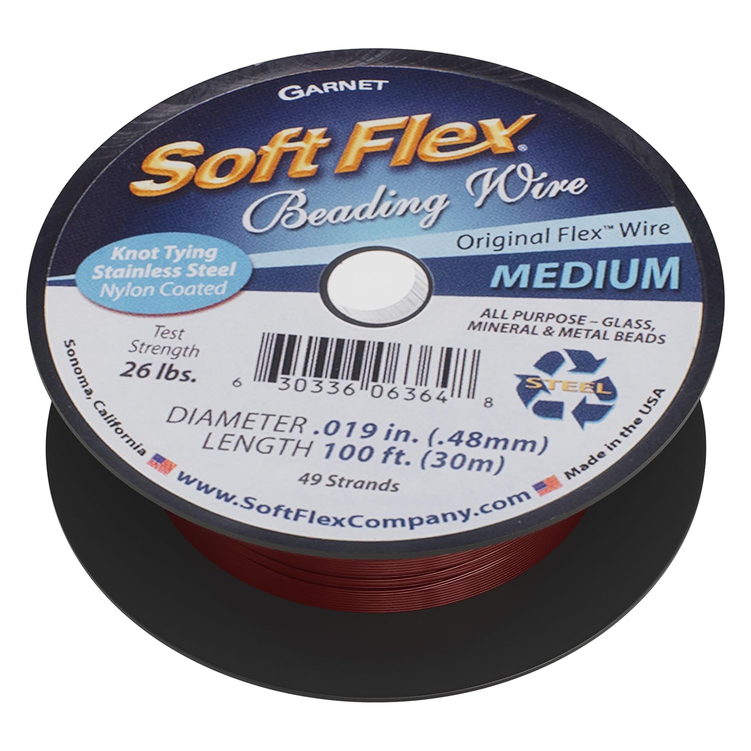 Soft Flex 49 Strand Beading Wire - Medium 0.19 Diameter - 100 Feet Nylon Design Wire - Crafty Corner