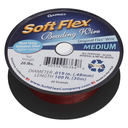 Soft Flex 49 Strand Beading Wire - Medium 0.19 Diameter - 100 Feet Nylon Design Wire - Crafty Corner