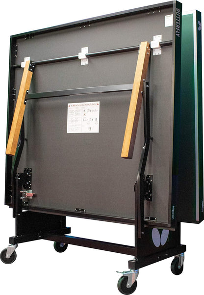 Butterfly Nippon 22 Ping Pong Table—Indoor Rollaway Table Tennis Table—Built Like A Tank—for Tournament, Club, Home Game Room, Institution—Professional Ping Pong Net Included—Playback Option