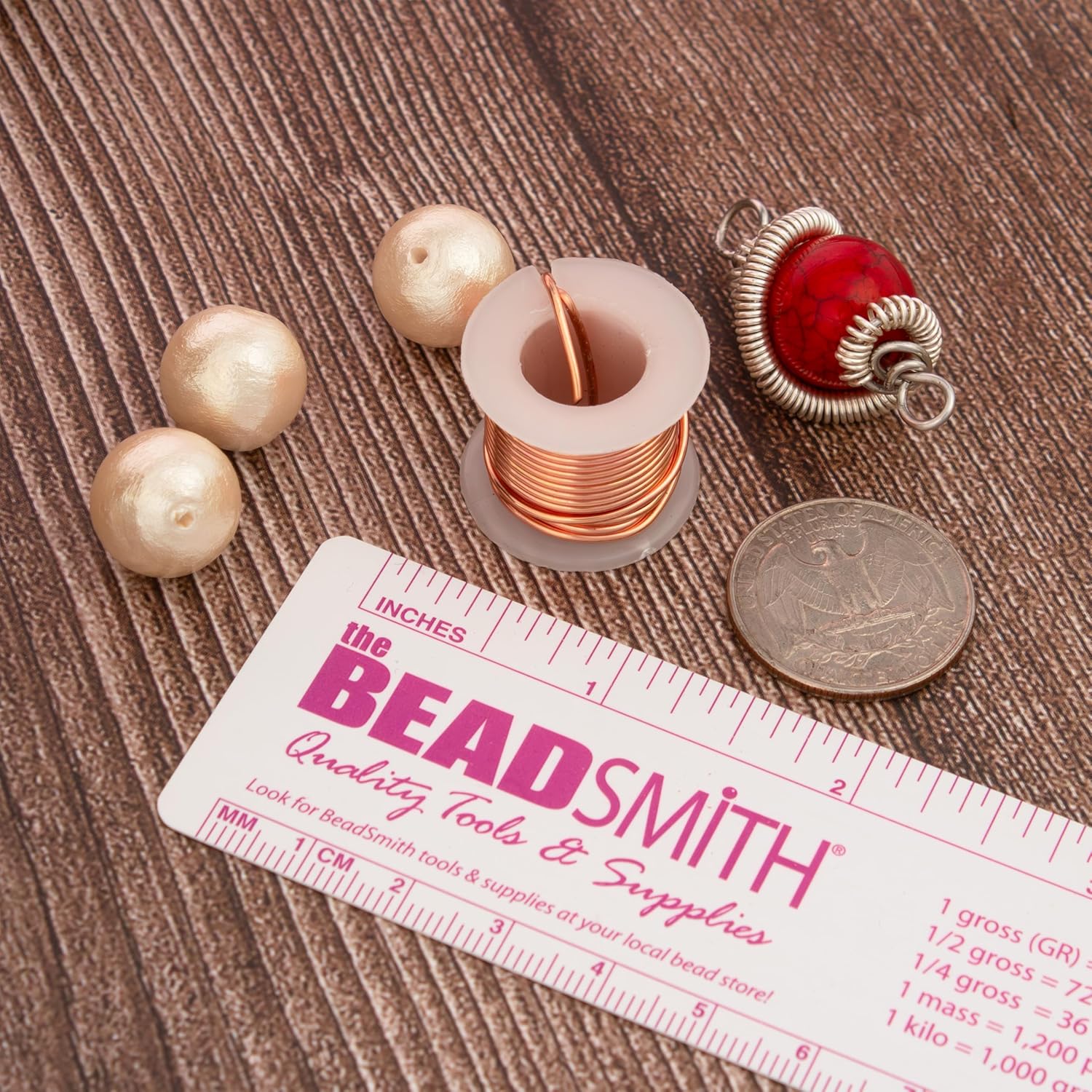 The Beadsmith Craft Wire Assortment - Tarnish-Resistant Copper Wire for Jewelry Making, 6-Pack, 0.75-Inch Mini Spools, 2 Yd Each, 18-Gauge, Assorted Colors, Medium Temper - Crafty Corner