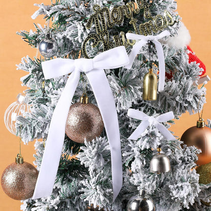 LaRibbons Thin Velvet Ribbon 3/8 Inch x 25 Yards, White Velvet Ribbon for Christmas Tree, Gift Wrapping, Wreath Bow, Outdoor Decoration - Crafty Corner