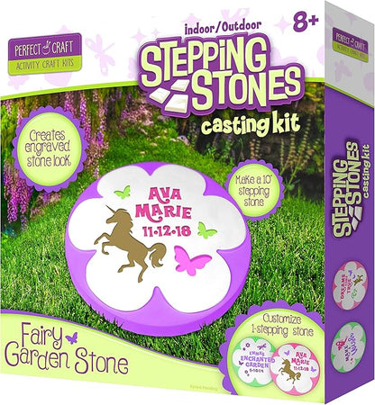 Perfect Craft Flower Garden Customizable Stepping Stone Cast & Paint Kit with Perfect Cast Casting Material