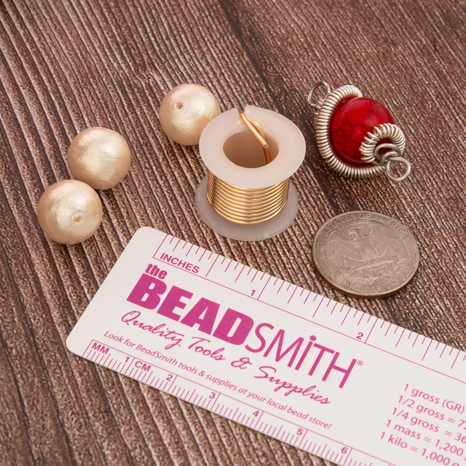 The Beadsmith Craft Wire Assortment - Tarnish-Resistant Copper Wire for Jewelry Making, 6-Pack, 0.75-Inch Mini Spools, Varying Lengths, 16-24 Gauge, Gold Color, Medium Temper - Crafty Corner