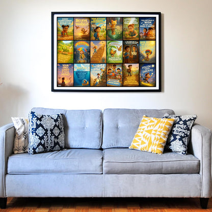 Think2Master Motivational & Inspirational Collage 500 Pieces Large Format Jigsaw Puzzle: Kids 12+, Teens, Adults & Families. Fosters Growth Mindset - Vibrant Wall Art. Great Gift. Size: 26.8” X 18.9”