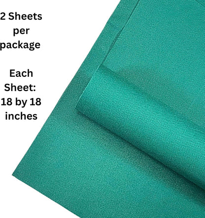 2 Sheets of Green 14 Count Aida Cloth – 18 x 18 Inch Pre-Cut Fabric Squares – Cross Stitch Fabric – 100% Cotton – Ideal for Needlework & Embroidery – The Knotty Unicorn