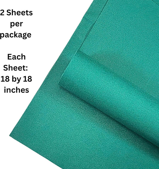 2 Sheets of Green 14 Count Aida Cloth – 18 x 18 Inch Pre-Cut Fabric Squares – Cross Stitch Fabric – 100% Cotton – Ideal for Needlework & Embroidery – The Knotty Unicorn