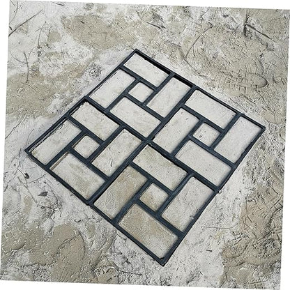 DIY Plastic Pavement Mold for Concrete Stepping Stones Reusable Path Maker for Garden Walkways Black 15.74 X 15.74 X 1.57 Inches