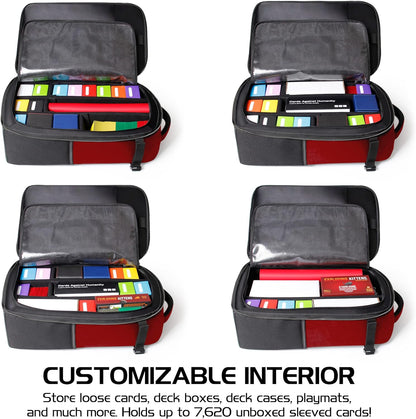 ENHANCE MTG Backpack TCG Card Storage - TCG Backpack for Deck Boxes, Sleeved Cards, Playmats, MTG Accessories