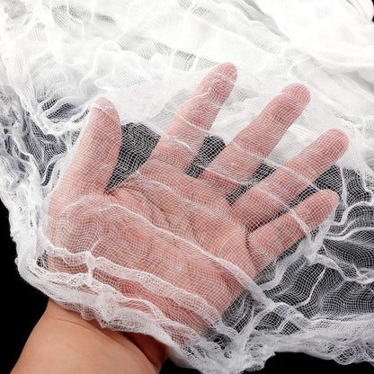 Boao Halloween Cheese Cloth 85 x 197 Inch White Cheesecloth Roll for Crafts Large Cotton Muslin Gauze Fabric for Halloween Outdoor & Indoor Spooky Decoration
