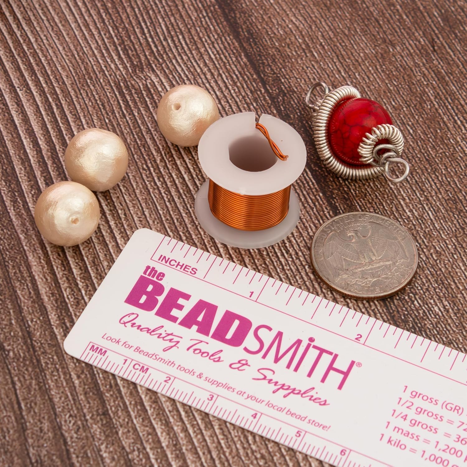 The Beadsmith Craft Wire Assortment - Tarnish-Resistant Copper Wire for Jewelry Making, 6-Pack, 0.75-Inch Mini Spools, 4 Yd Each, 22-Gauge, Assorted Colors, Medium Temper - Crafty Corner