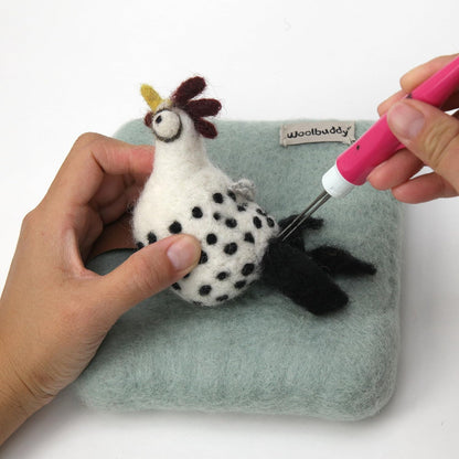 Woolbuddy Needle Felting Pad - Durable Wool Mat for Craft Projects, Foam Alternative, 6"x6"x1.5" (Lime)