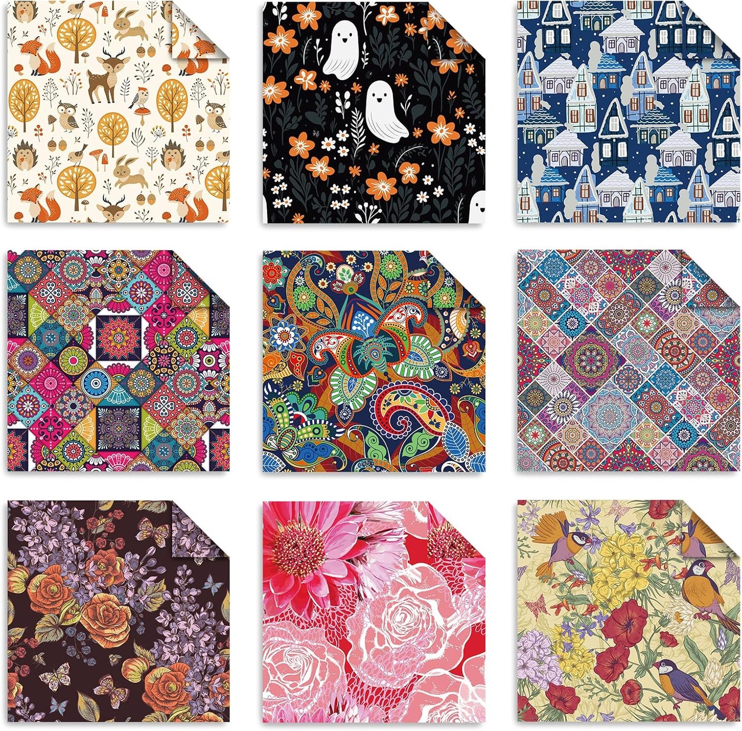 Origami 6x6 Paper Kit 150 Sheets 150 Vivid Colors Double Sided Same Printed Traditional Patterns Square for Arts Crafts Projects Japan Traditional Chiyo.Bohemian - Crafty Corner