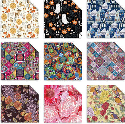 Origami 6x6 Paper Kit 150 Sheets 150 Vivid Colors Double Sided Same Printed Traditional Patterns Square for Arts Crafts Projects Japan Traditional Chiyo.Bohemian - Crafty Corner