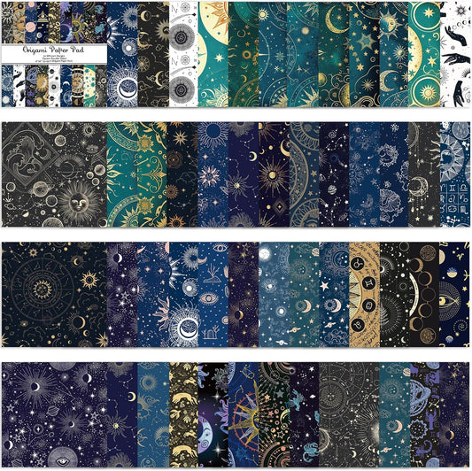 Origami Paper Kit 50 Sheets 70GSM 6 Inch Square Double Sided Color 50 Vivid Japanese Washi Chiyo Colors for Hand Crafts Origami Paper Arts Creativity.Constellation - Crafty Corner