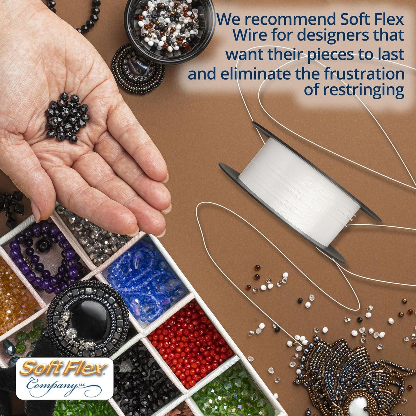Soft Flex 21 Strand Beading Wire - Fine 0.14 Diameter - 30 Feet Design Wire - Crafty Corner
