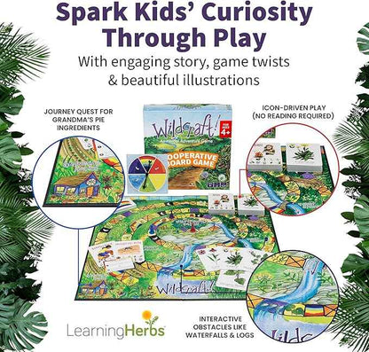 Wildcraft! Board Game – Cooperative Educational Board Game for Kids 4–6 & Families – Nature & Herb Learning Game – Family Board Games for Kids – Herbal Adventure Cooperative Game