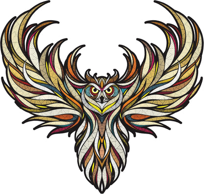 EWA Home Décor – Owl Small 70 Pieces – Wooden Jigsaw Puzzle for Adults – Perfect for Artistic Home Decoration and Mindful Relaxation