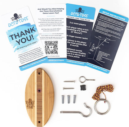 Hook and Ring Game Women and Man Cave Game Room Decor, Ring Game on a String for Game Room Games. Hook and Ring Toss Game Stocking Stuffers for Kids, and Gifts for Men Who Have Everything