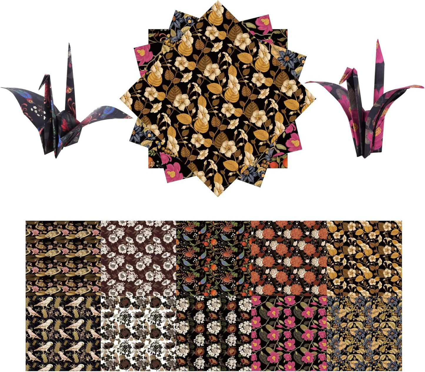 Origami Paper Kit 50 Sheets 6 Inch Square Double Sided Color 10 Vivid Colors for Hand Crafts Origami Paper Arts Creativity. Retro Style - Crafty Corner