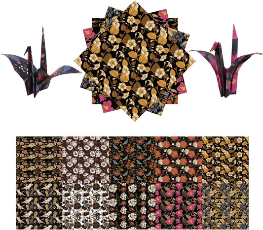 Origami Paper Kit 50 Sheets 6 Inch Square Double Sided Color 10 Vivid Colors for Hand Crafts Origami Paper Arts Creativity. Retro Style - Crafty Corner