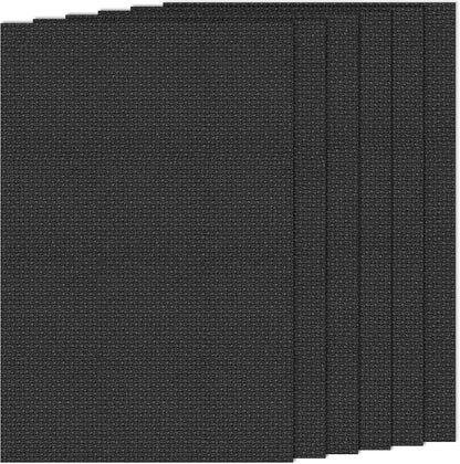 6 PCS Cross Stitch Aida Fabric 14 Count, 18 by 12 Inch, Classic Reserve Cross Stitch Aida Cloth for Home DIY Embroidery Decoration, Black