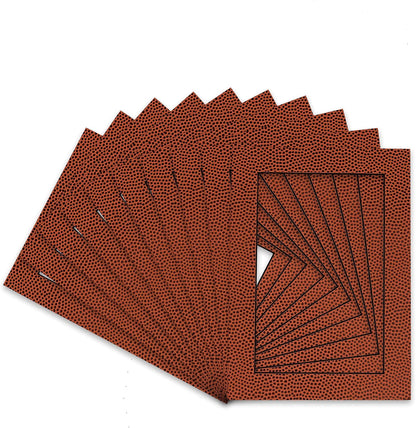 Pack of Ten Acid Free 11x14 Mats Bevel Cut for 8.5x11 Photos - Football Texture Precut Matboards With Backing Boards and Self Seal Photo Mat Bags For Pictures, Photos, Framing - 4-ply Thickness