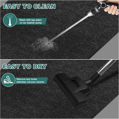 36" x 60" Oil Drip Mat for Garage Driveway, Reusable Rubber Floor Oil Spill Leak Absorbent Pads for Motorcycle Car Oil Leak Stain Resistant(2pcs)