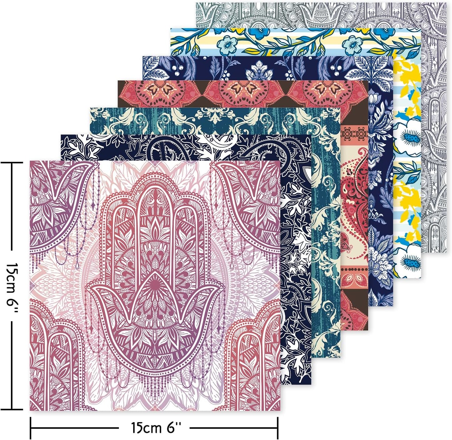 Origami 6x6 Paper Kit 150 Sheets 150 Vivid Colors Double Sided Same Printed Traditional Patterns Square for Arts Crafts Projects Japan Traditional Chiyo.Texture - Crafty Corner