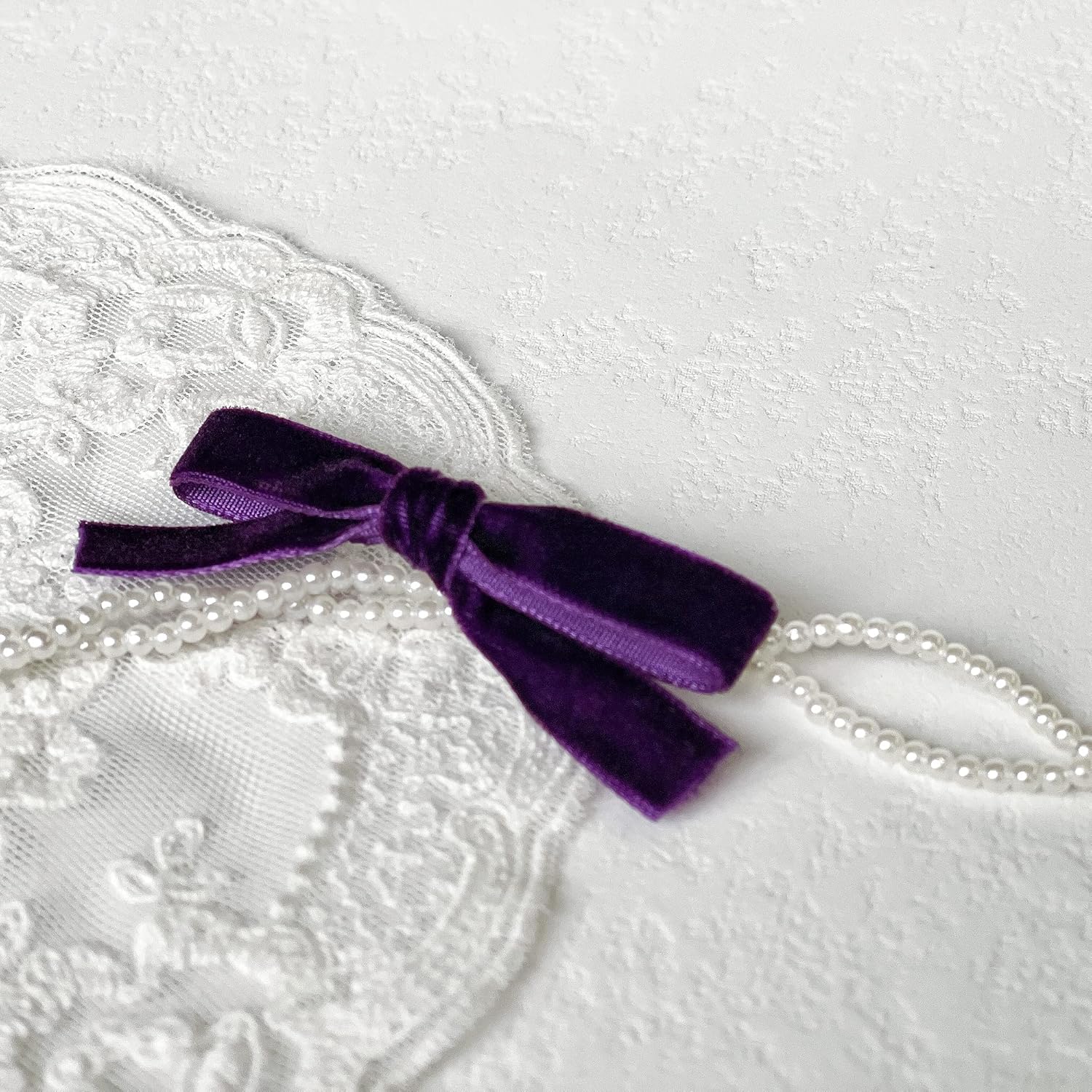 Vintage Purple Velvet Ribbon, 3/8 Inch X 25Yd - Crafty Corner