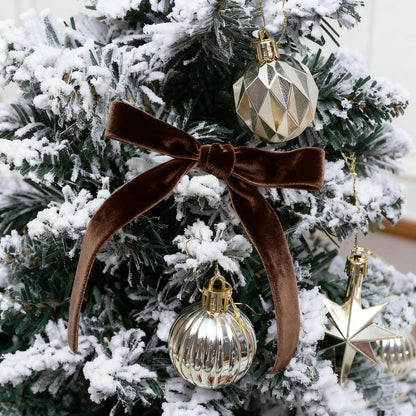 Vintage Brown Velvet Ribbon Chocolate Christmas Ribbon for Gift Wrapping Crafts Christmas Tree Ornaments Garland Decorations, 5/8 Inch X 25Yd - Crafty Corner