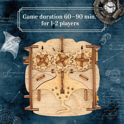 iDventure Cluebox - Captain's Nemo Nautilus - Escape Room Game - Puzzle Box - Sequential 3D Puzzle for Adults - Brain Teaser - Birthday Gift Gadget for Men and Women - Money Box