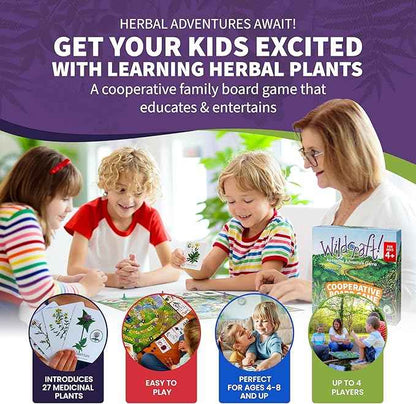 Wildcraft! Board Game – Cooperative Educational Board Game for Kids 4–6 & Families – Nature & Herb Learning Game – Family Board Games for Kids – Herbal Adventure Cooperative Game