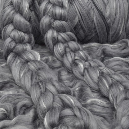 Merino Silk Luxe Tonal Designer Blend. Superfine Merino, Mulberry Silk, Tussah Silk. Top Roving for Spinning or Felting. Stardust 4oz
