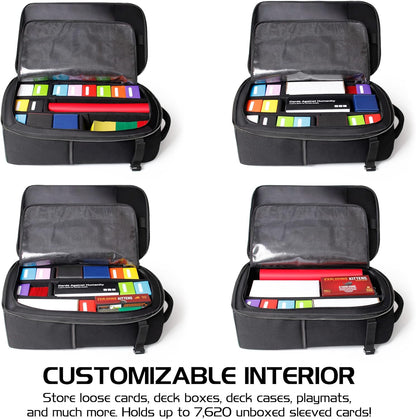ENHANCE MTG Backpack TCG Card Storage - TCG Backpack for Deck Boxes, Sleeved Cards, Playmats, MTG Accessories