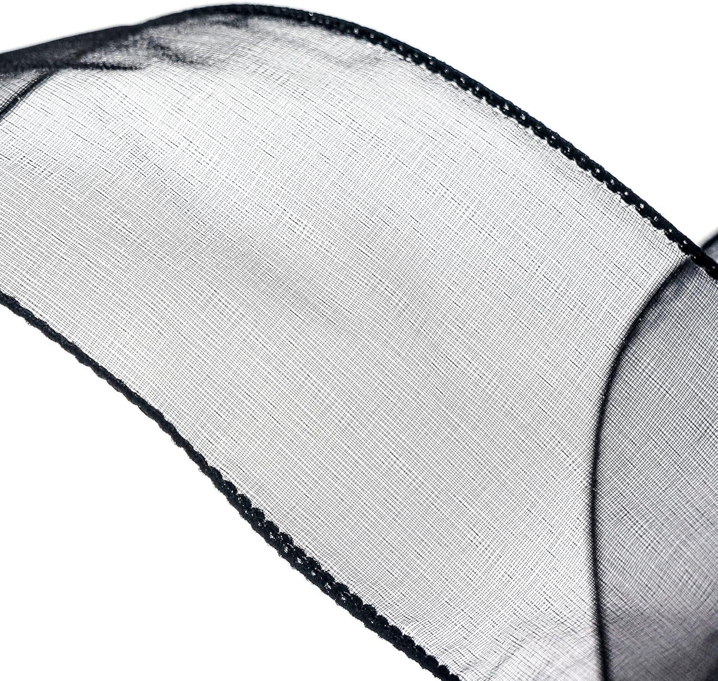 CT CRAFT LLC Sheer Organza Wired Ribbon 2.5" x 50Yards Black for Wedding Chair Bow Flora Bouquet Gift Wrapping Christmas Tree Home Decor Wreath - Crafty Corner