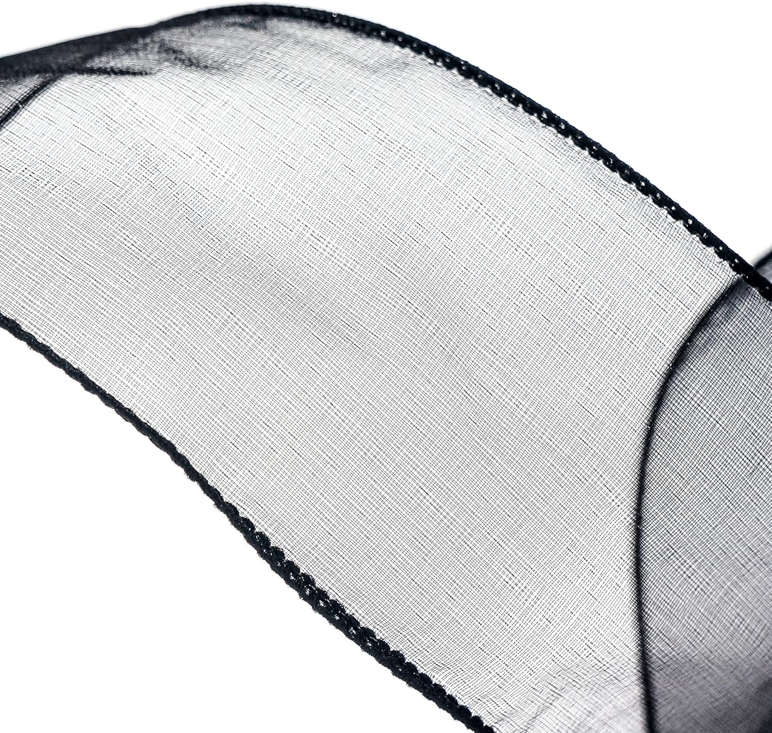 CT CRAFT LLC Sheer Organza Wired Ribbon 2.5" x 50Yards Black for Wedding Chair Bow Flora Bouquet Gift Wrapping Christmas Tree Home Decor Wreath - Crafty Corner
