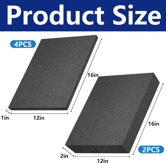 DECOHS 6 Pcs Pick Apart Foam Insert - 2 Size Pick and Pluck Sheets - Pre Cubed Pads for Cases, Toolbox, Game Box, Camera Storage Drawer - Crafty Corner
