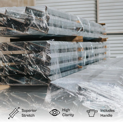 Mini Stretch Wrap for Packing with Handles, 18 Pack, 3 Inch x 1000 Feet, 50 Gauge, Durable Clear Plastic wrap for Moving, Packing wrap Plastic roll Also a Furniture Wrap