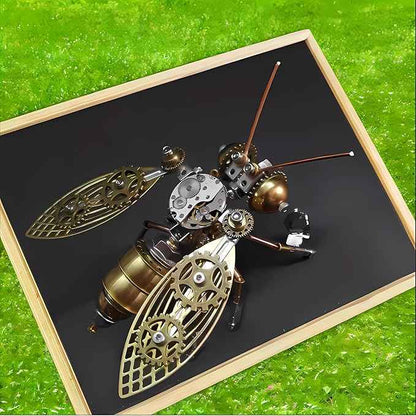 Mechanical Metal DIY 3D Bumblebee Model Kits Puzzle for Adults Insect Brass Puzzle Steampunk Electric Mechanical, Assembly DIY Gift Craft Hobby for Men (Bumblebee)