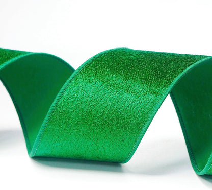 Green Velvet Ribbon 2.5 Inch x 10 Yards for Christmas Tree Topper Home Decoration Wreath Gift Wrapping DIY Craft - Crafty Corner