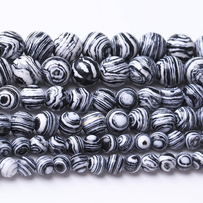 32PCS 12MM Black Malachite Beads Stone Beads Energy Healing Beads for DIY Jewelry Bracelet Necklace Making for Jewelry Making15Inch…