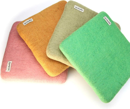 Woolbuddy Needle Felting Pad – Pink Wool Mat 10x10x1.5 – Foam Alternative Base for 3D, Wet, & Dry Felting Crafts
