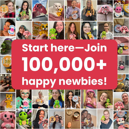 Cookie Box Crochet Kit for Beginners – Gift Set to Make Bear Charlie Amigurumi Plushie – Easy DIY Crochet & Knitting Starter Kit with Video and PDF Tutorials