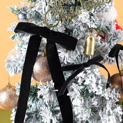 LaRibbons Thin Velvet Ribbon 1 Inch x 25 Yards, Black Velvet Ribbon for Christmas Tree, Gift Wrapping, Wreath Bow, Outdoor Decoration - Crafty Corner