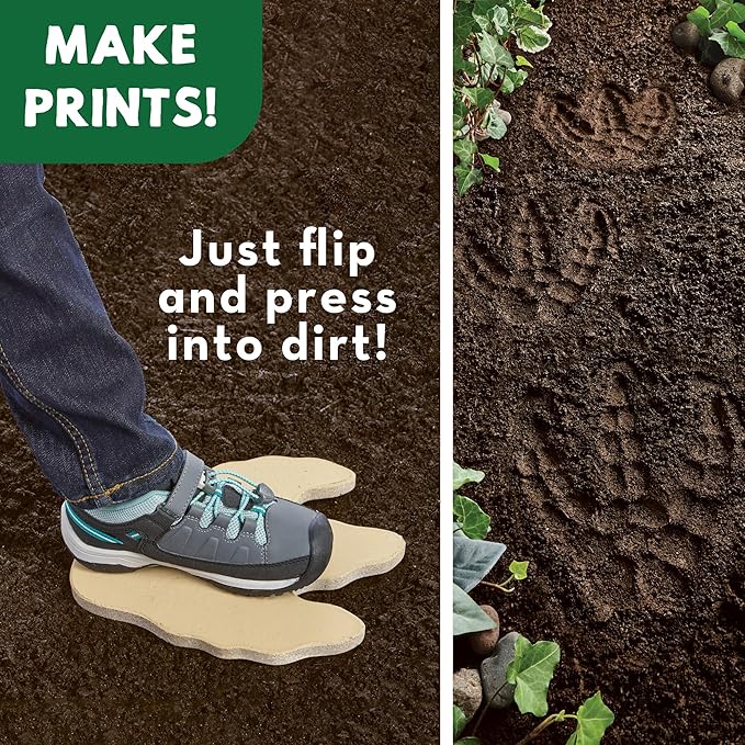 MindWare Paint Your Own Stepping Stone: Dinosaur Footprint – Weather-Resistant 8.5-inch x 10-inch Stepping Stones Kids Craft Kit - Includes Paint, Brushes and Instructions – Ages 8 and Up