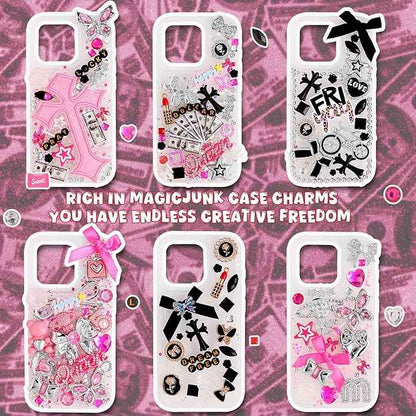 EIiovcnya 2380 Pcs Junk Phone Case Charms Kit, Charms for Customizing DIY Cases, with Nail Accessories, Cute Bow, Star, Candy, Letter Beads, Flatback Aesthetic Big Decor Valentine's Day Gift